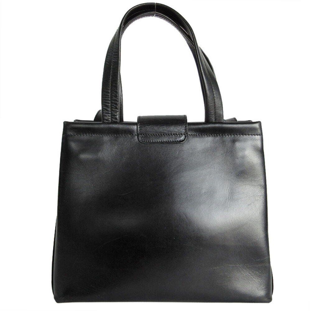 Salvatore Ferragamo Gold Vara Leather Black Shoulder Bag